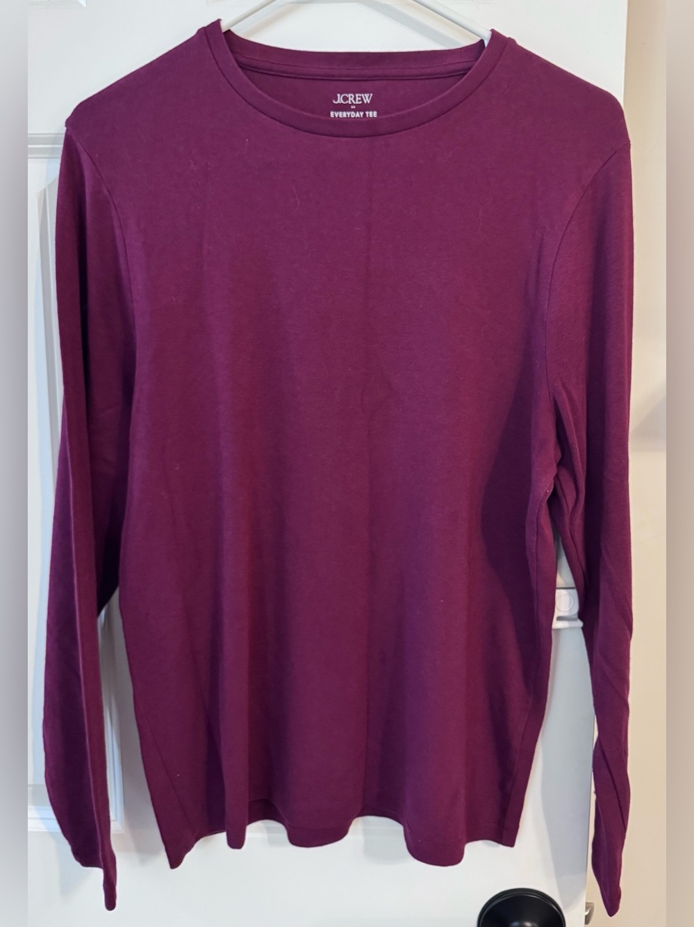 J. Crew Factory Deep Red Burgundy Long Sleeve Tee Shirt Everyday 2X